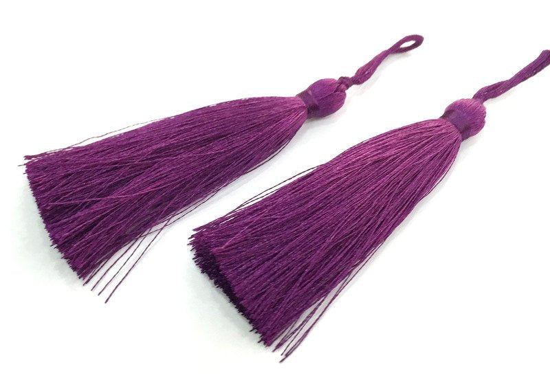 2 pcs (78 mm - 3 inches)  Dark Purple  Tassel   G12236