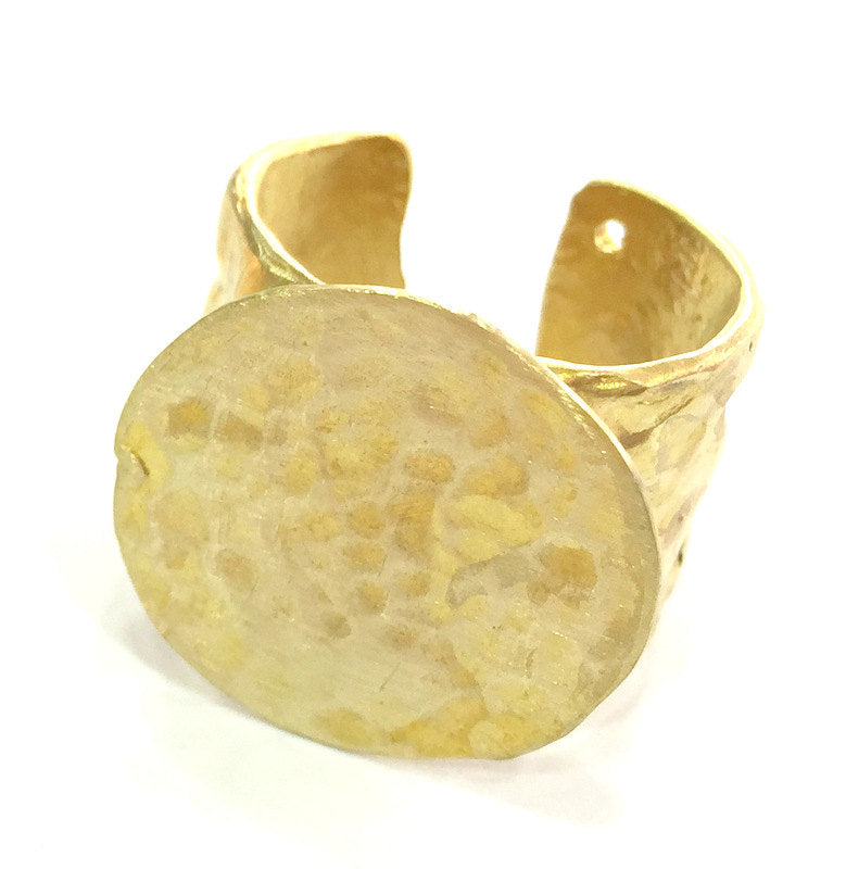 Raw Brass Adjustable Ring Blank  (20mm Blank) G3895