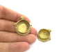 Raw Brass  Pendant Blank Bezel Settings Base Blank Mountings Necklace Blank Cabochon Base (20mm blank) Cabochon Base,Mountings G3896