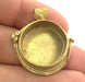 Raw Brass  Pendant Blank Bezel Settings Base Blank Mountings Necklace Blank Cabochon Base (20mm blank) Cabochon Base,Mountings G3896