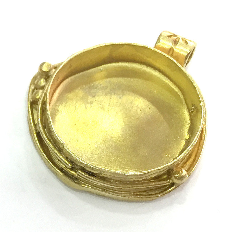Raw Brass  Bezel Settings, (27mm blank) Cabochon Base,Mountings G3898