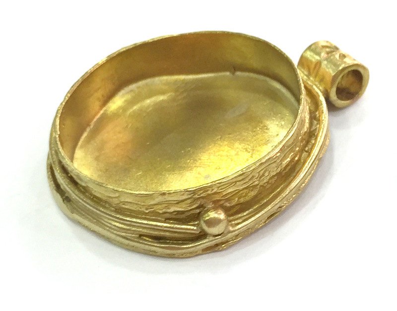 Raw Brass  Bezel Settings, (27mm blank) Cabochon Base,Mountings G3898