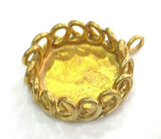 Raw Brass  Bezel Settings, (20mm blank) Cabochon Base,Mountings G3899