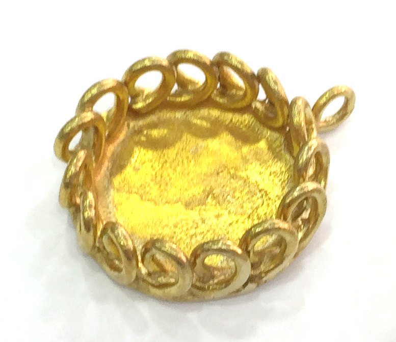 Raw Brass  Bezel Settings, (20mm blank) Cabochon Base,Mountings G3899