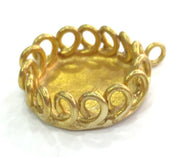 Raw Brass  Bezel Settings, (20mm blank) Cabochon Base,Mountings G3899