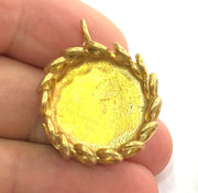 Raw Brass  Bezel Settings, (20mm blank) Cabochon Base,Mountings G3899