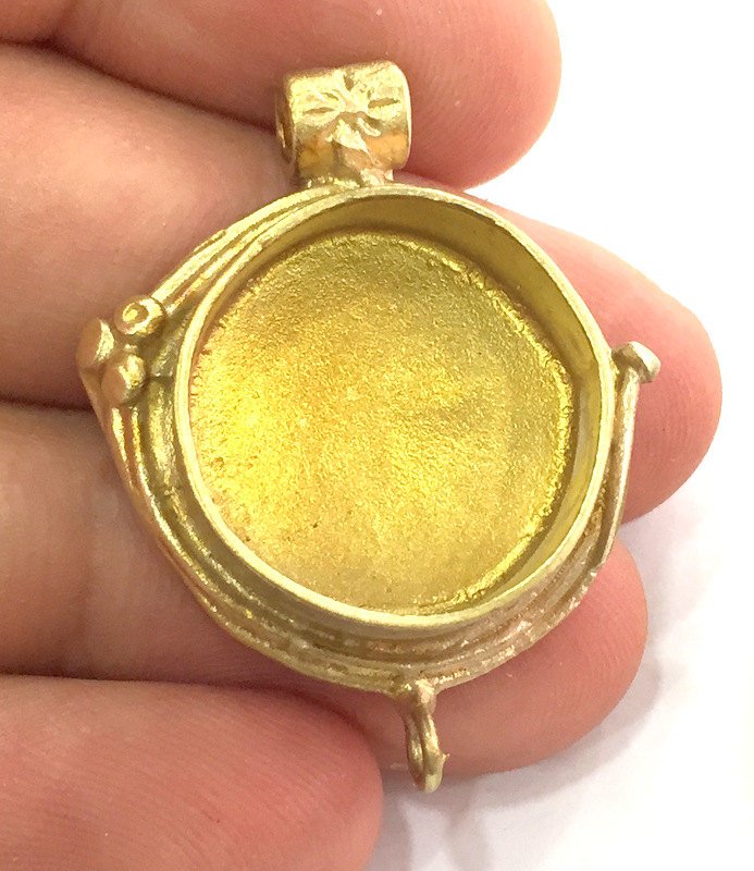 Raw Brass  Bezel Settings, (20mm blank) Cabochon Base,Mountings G3900