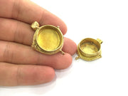 Raw Brass  Bezel Settings, (20mm blank) Cabochon Base,Mountings G3900