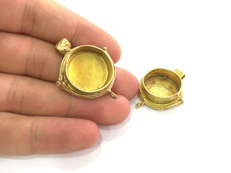 Raw Brass  Bezel Settings, (20mm blank) Cabochon Base,Mountings G3900