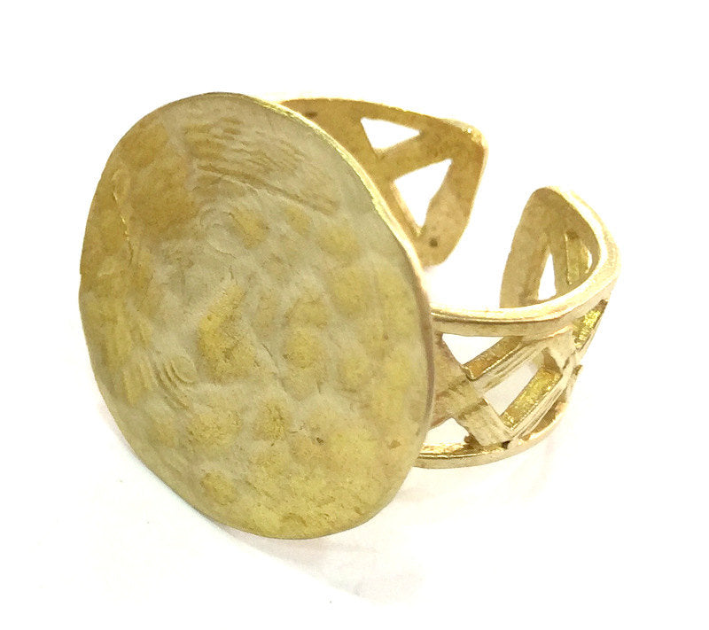 Raw Brass Adjustable Ring Blank  (20mm Blank) G3907
