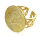 Raw Brass Adjustable Ring Blank  (20mm Blank) G3907