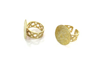Raw Brass Adjustable Ring Blank  (20mm Blank) G3907