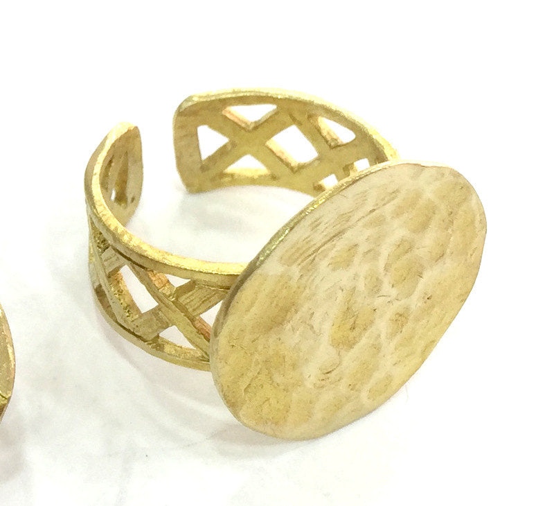 Raw Brass Adjustable Ring Blank  (20mm Blank) G3907
