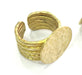 Raw Brass Adjustable Ring Blank (20mm Blank)  G3908