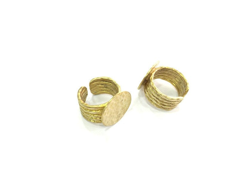 Raw Brass Adjustable Ring Blank (20mm Blank)  G3908