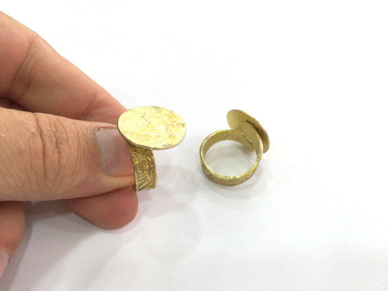 Raw Brass Adjustable Ring Blank (20mm Blank)  G3913
