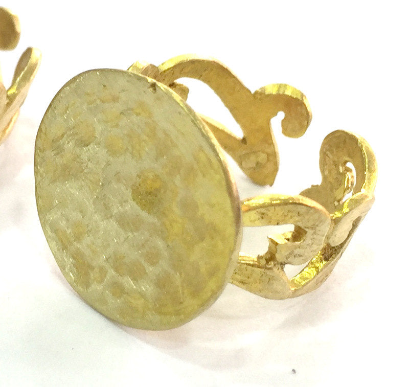 Raw Brass Adjustable Ring Blank (20mm Blank) G3914