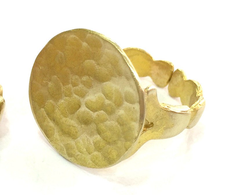 Raw Brass Adjustable Ring Blank (20mm Blank)  G3919