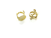 Raw Brass Adjustable Ring Blank (20mm Blank) G3920