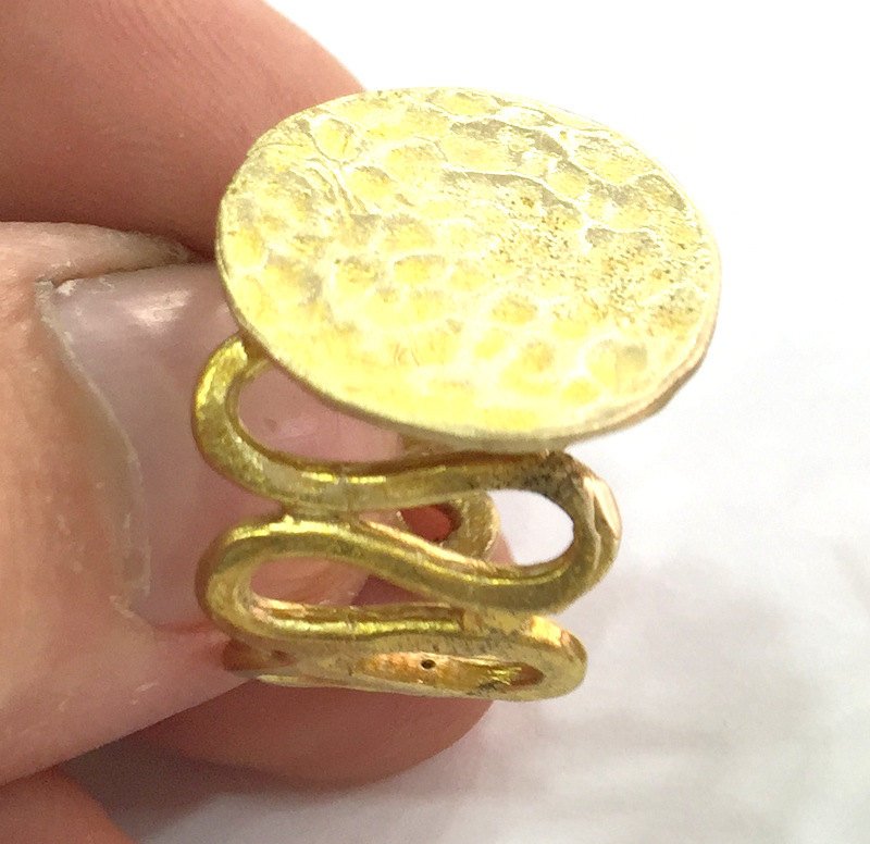 Raw Brass Adjustable Ring Blank (20mm Blank)  G3921