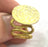 Raw Brass Adjustable Ring Blank (20mm Blank)  G3921