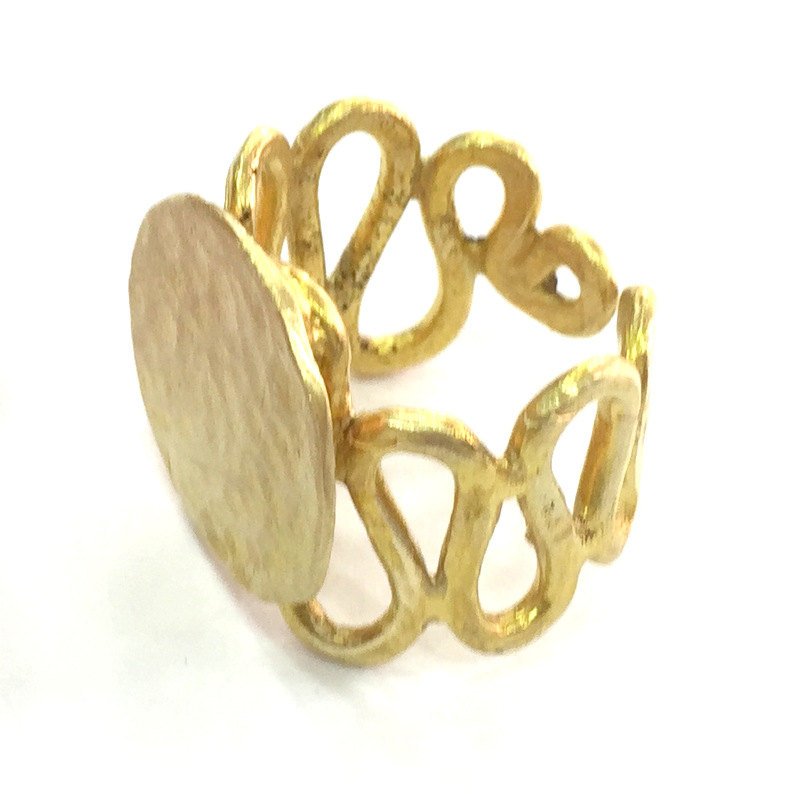 Raw Brass Adjustable Ring Blank (20mm Blank)  G3921