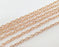 Rose Gold Chain Rose Gold Plated Round Cable Chain 3x4 mm - unsoldered  1 Meter - 3.3 Feet  G9593