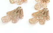 2 Rose Gold Plated Brass Cone Findings  25x17mm  G3939