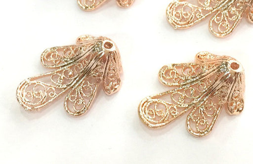 2 Rose Gold Plated Brass Cone Findings  25x17mm  G3939