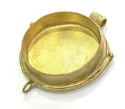 Raw Brass  Bezel Settings, (27mm blank) Cabochon Base,Mountings G3952