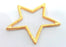 10 Gold Plated Star Pendants Gold Plated Metal  (41 mm.)   G11212