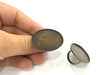 5 Antique Bronze Ring Blank Base Bezel Settings Cabochon Base Mountings Adjustable Cameo Setting 5 Pcs (40x30mm) G3985