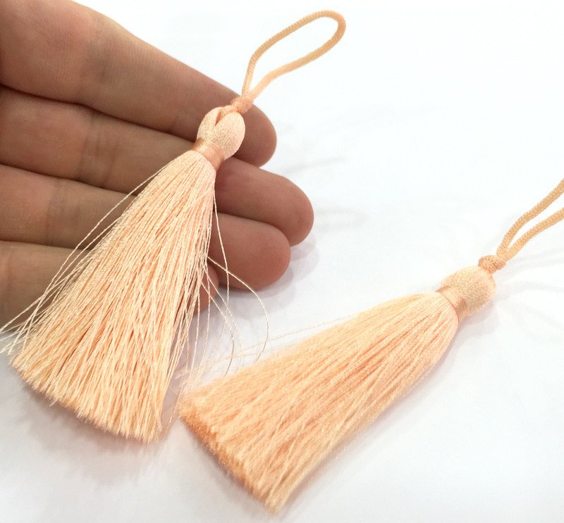 2 pcs  Light Salmon Tassel (78 mm - 3 inches)   G13621