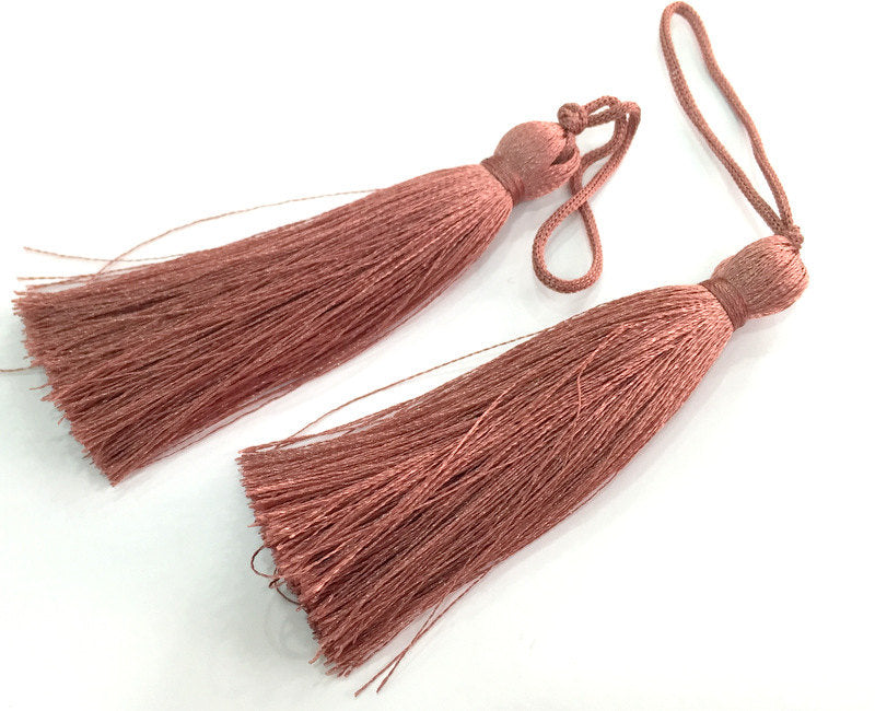 2 pcs  Dark Salmon Tassel (78 mm - 3 inches)   G11174