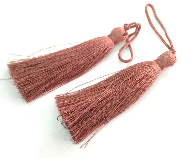 2 pcs  Dark Salmon Tassel (78 mm - 3 inches)   G11174