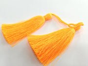 2 Neon Orange Tassel (78 mm - 3 inches)   G9607