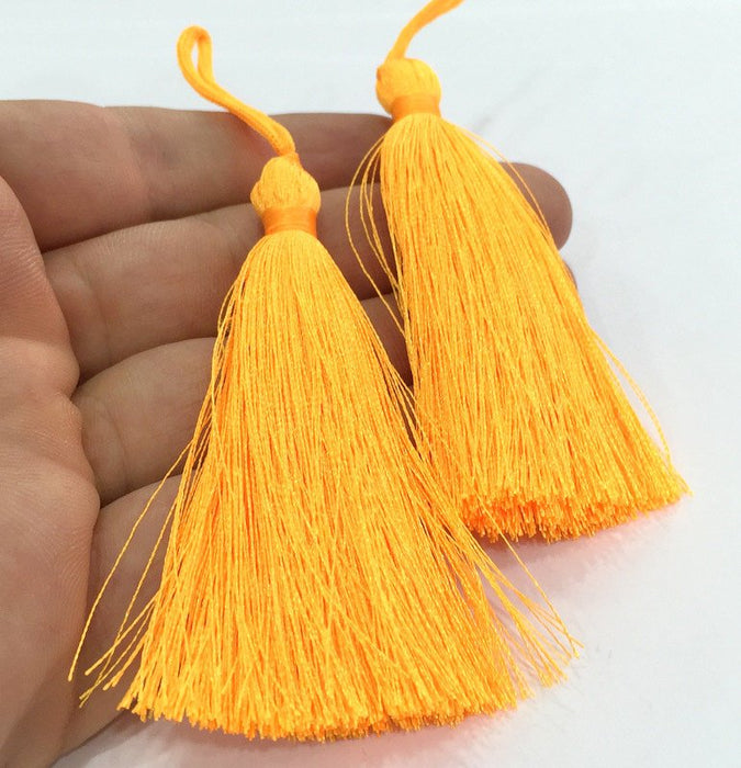 2 Neon Orange Tassel (78 mm - 3 inches)   G9607