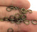 50 Pcs (7 mm) Antique Brass Plated Brass strong jump ring ,  18 guage  G9462