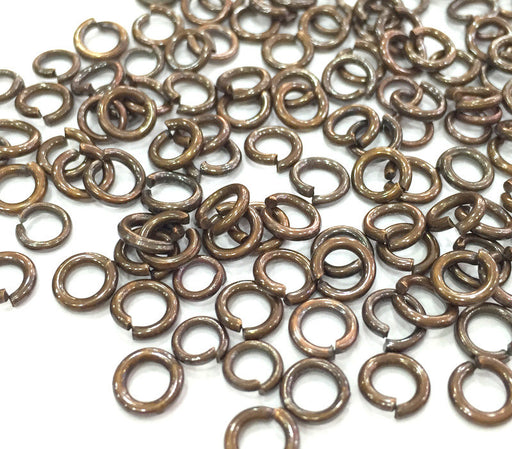 50 Pcs (6 mm) Antique Copper   strong jump ring ,  18 guage  G17569