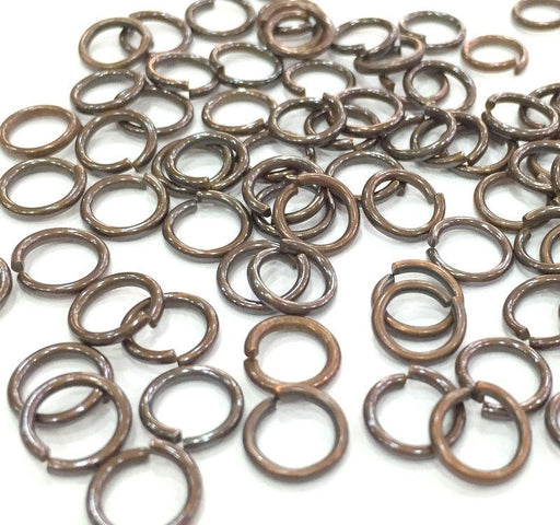 50 Pcs (8 mm) Antique Copper   strong jump ring ,  18 guage  G9466