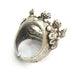 Ring Blank Bezel Settings Cabochon Base Mountings Adjustable  (20mm Blank), Antique Silver Plated Brass G4092
