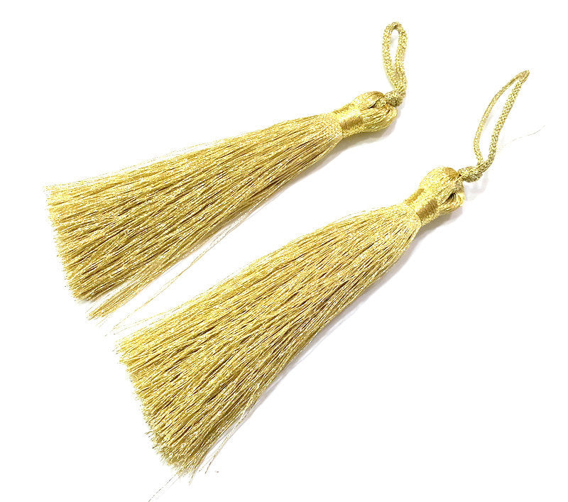 2 pcs (78 mm - 3 inches)  Gold Tassel ,   G13917