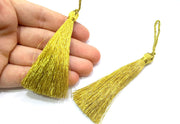 2 pcs (78 mm - 3 inches) Bright  Gold Tassel    G12661