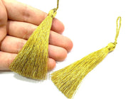 2 pcs (78 mm - 3 inches) Bright  Gold Tassel    G12661