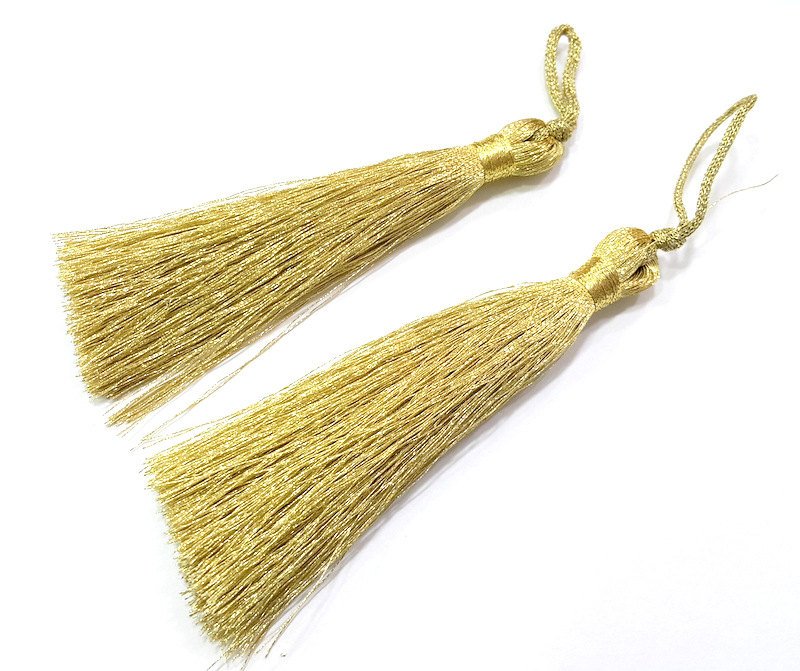 2 pcs (78 mm - 3 inches)  Gold Tassel ,   G13917