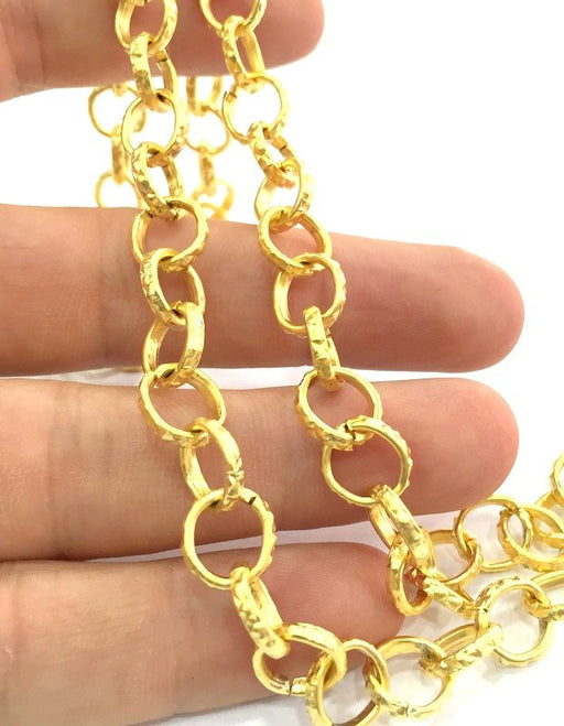 Gold Plated Rolo Chain 1 Meter - 3.3 Feet  (10mm)    G9532
