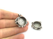 Antique Silver Plated Brass  Mountings , Blanks (20 mm blank) G4148