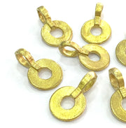 4 Raw Brass Charms 17x11 mm G4155