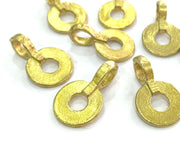 4 Raw Brass Charms 17x11 mm G4155