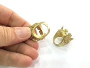 Raw Brass Adjustable Ring Blank (20 mm Blank)  G4164